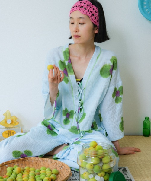 PAMM(パム)の「庭の花の半纏シャツ(カーディガン/ボレロ・レディース・ブルー系/グリーン系・2/1)」の10枚目の写真