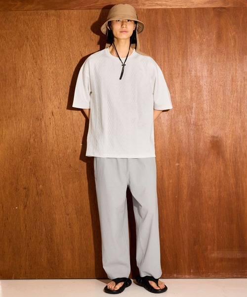 LAKOLE(ラコレ)の「ケーブルジャガードカットソー / 869676(Tシャツ/カットソー・メンズ・ブラック/ホワイト/イエロー・MEDIUM/LARGE)」の1枚目の写真