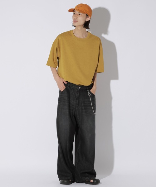 LAKOLE(ラコレ)の「ケーブルジャガードカットソー / 869676(Tシャツ/カットソー・メンズ・ブラック/ホワイト/イエロー・MEDIUM/LARGE)」の12枚目の写真