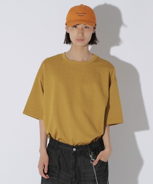 LAKOLE(ラコレ)の「ケーブルジャガードカットソー / 869676(Tシャツ/カットソー・メンズ・ブラック/ホワイト/イエロー・MEDIUM/LARGE)」の14枚目の写真