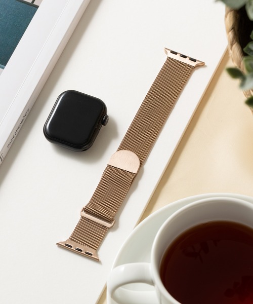 emonique(エモニーク)の「ステンレス製 アップルウォッチバンド Apple Watch バンド【38mm/40mm/41mm 対応】(デジタル腕時計・メンズ・ピンクゴールド/ダークグレー/ブラック/シルバー/ゴールド・38)」の5枚目の写真