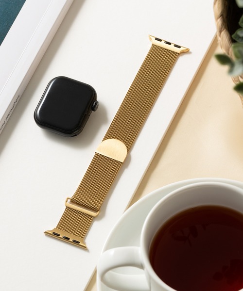 emonique(エモニーク)の「ステンレス製 アップルウォッチバンド Apple Watch バンド【38mm/40mm/41mm 対応】(デジタル腕時計・メンズ・ピンクゴールド/ダークグレー/ブラック/シルバー/ゴールド・38)」の4枚目の写真