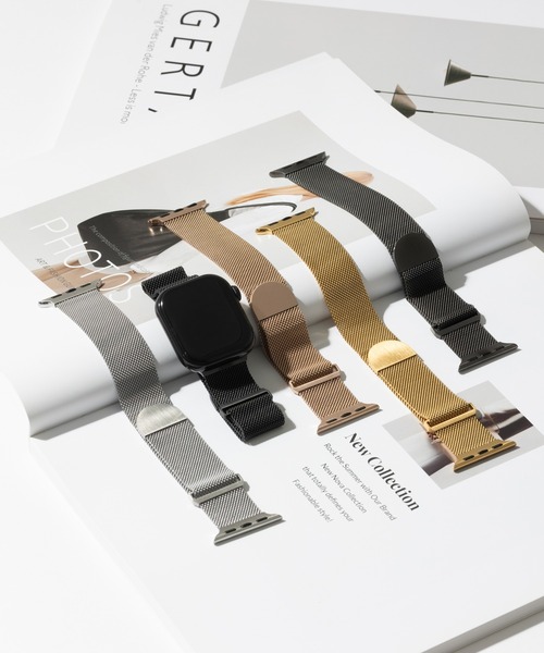 emonique(エモニーク)の「ステンレス製 アップルウォッチバンド Apple Watch バンド【38mm/40mm/41mm 対応】(デジタル腕時計・メンズ・ピンクゴールド/ダークグレー/ブラック/シルバー/ゴールド・38)」の7枚目の写真
