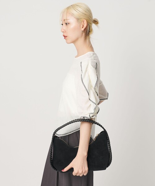BEAUTY&YOUTH UNITED ARROWS(ビューティーアンドユースユナイテッドアローズ)の「レザーライク カガリ ワンショルダーバッグ(ショルダーバッグ・レディース・ブラック/モカ・FREE)」の4枚目の写真