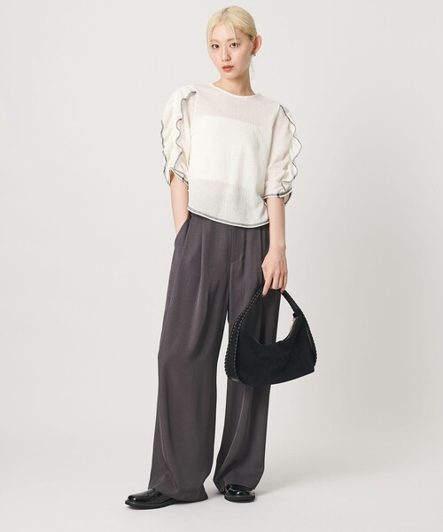 BEAUTY&YOUTH UNITED ARROWS(ビューティーアンドユースユナイテッドアローズ)の「レザーライク カガリ ワンショルダーバッグ(ショルダーバッグ・レディース・ブラック/モカ・FREE)」の5枚目の写真