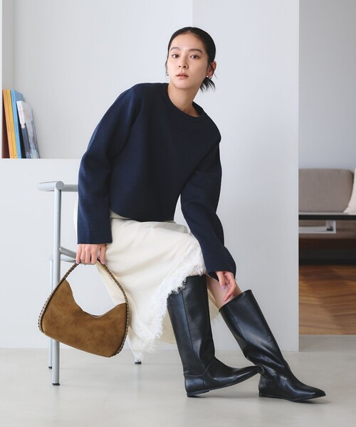 BEAUTY&YOUTH UNITED ARROWS(ビューティーアンドユースユナイテッドアローズ)の「レザーライク カガリ ワンショルダーバッグ(ショルダーバッグ・レディース・ブラック/モカ・FREE)」の9枚目の写真