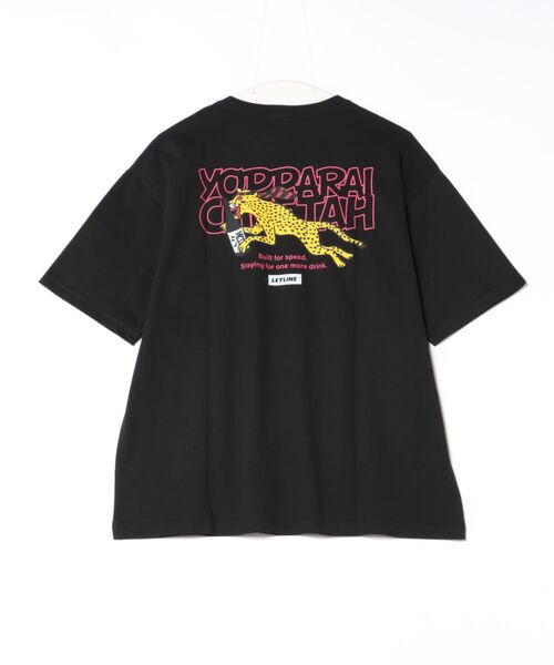 Leyline(レイライン)の「【Leyline】YOPPARAI CHEETAH FULL BODY tee / バックプリント ビッグシルエットTシャツ(Tシャツ/カットソー・メンズ・ブラック×イエロー/ホワイト×レッド・L/XL/M)」の14枚目の写真