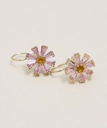 Zoule ゾーラ：FLOWER LETTER SERIES　jewel flower letter 8　花言葉　コスモス　イヤリング