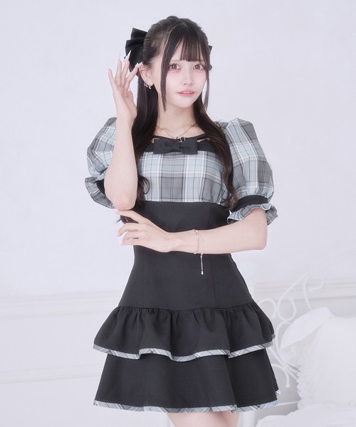 Pal elfy(パルエルフィー)の「シュガリーチェックワンピース(ワンピース・レディース・ブルー/ピンク・フリー)」の11枚目の写真