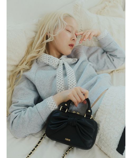 FURFUR(ファーファー)の「リボンモチーフフォンホルダー(ショルダーバッグ・レディース・ホワイト/ピンク/レッド/ブラック・F)」の8枚目の写真