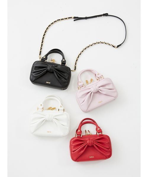 FURFUR(ファーファー)の「リボンモチーフフォンホルダー(ショルダーバッグ・レディース・ホワイト/ピンク/レッド/ブラック・F)」の11枚目の写真