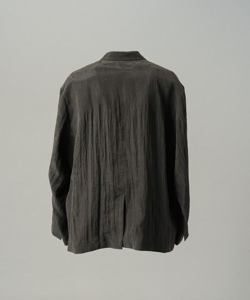 MAISON SPECIAL(メゾンスペシャル)の「《UNISEX》ドレープフィブリルプライムオーバー2Bセミダブルテーラードジャケット/Drape Fibrillated Prime-Over 2B Semi-double Tailored Jacket【MAISON SPECIAL/メゾンスペシャル】■セットアップ対応■(テーラードジャケット・メンズ・ネイビー/ブラック/パープル/グレイッシュベージュ・0/1/2)」の11枚目の写真