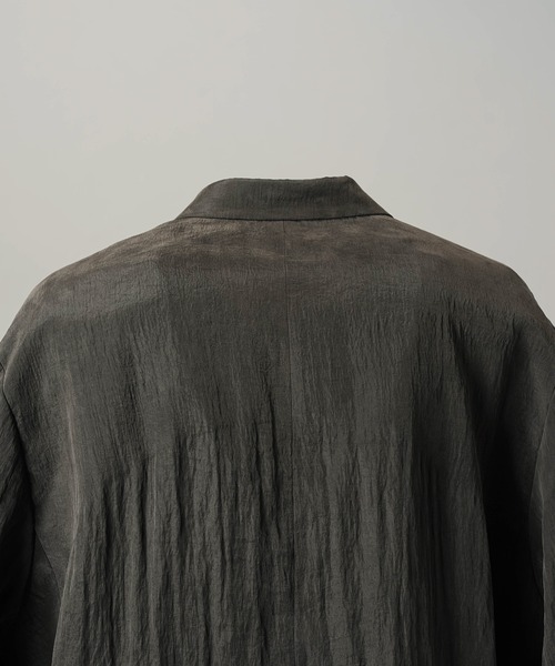 MAISON SPECIAL(メゾンスペシャル)の「《UNISEX》ドレープフィブリルプライムオーバー2Bセミダブルテーラードジャケット/Drape Fibrillated Prime-Over 2B Semi-double Tailored Jacket【MAISON SPECIAL/メゾンスペシャル】■セットアップ対応■(テーラードジャケット・メンズ・ネイビー/ブラック/パープル/グレイッシュベージュ・0/1/2)」の15枚目の写真