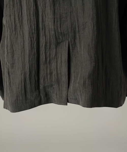 MAISON SPECIAL(メゾンスペシャル)の「《UNISEX》ドレープフィブリルプライムオーバー2Bセミダブルテーラードジャケット/Drape Fibrillated Prime-Over 2B Semi-double Tailored Jacket【MAISON SPECIAL/メゾンスペシャル】■セットアップ対応■(テーラードジャケット・メンズ・ネイビー/ブラック/パープル/グレイッシュベージュ・0/1/2)」の16枚目の写真