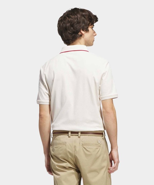 adidas(アディダス)の「オリジナルスゴルフ ツイストニット ワンポイントロゴ 半袖ポロ【adidas Golf/アディダスゴルフ】(ポロシャツ・メンズ・ホワイト系その他3・X-LARGE/SMALL/LARGE/MEDIUM/3XL/XX-LARGE)」の2枚目の写真