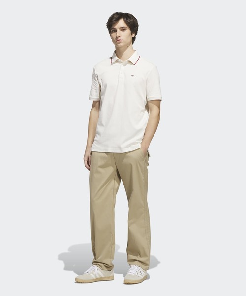 adidas(アディダス)の「オリジナルスゴルフ ツイストニット ワンポイントロゴ 半袖ポロ【adidas Golf/アディダスゴルフ】(ポロシャツ・メンズ・ホワイト系その他3・X-LARGE/SMALL/LARGE/MEDIUM/3XL/XX-LARGE)」の5枚目の写真
