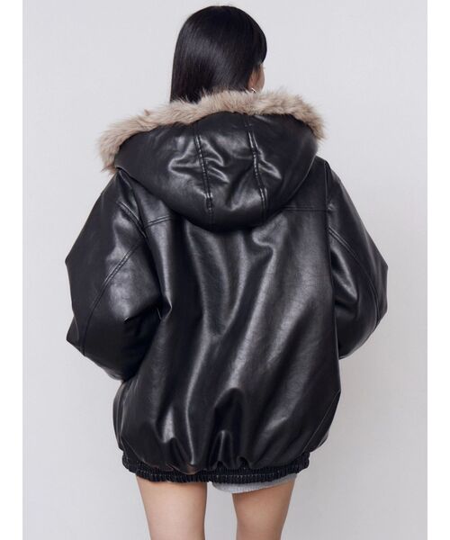 EMODA(エモダ)の「フェイクファーフードブルゾン(ブルゾン・レディース・ブラック/ベージュ/ブラウン/グレー・SMALL/MEDIUM)」の15枚目の写真