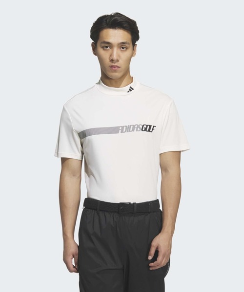 adidas（アディダス）の「モックネック 半袖ポロシャツ【adidas Golf/アディダスゴルフ】（ポロシャツ・メンズ・ホワイト・XX-LARGE/3XL/LARGE/MEDIUM/SMALL/X-LARGE）」の2枚目の写真