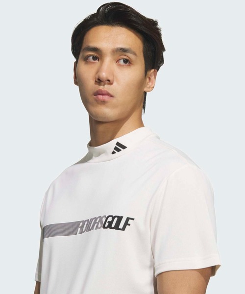 adidas（アディダス）の「モックネック 半袖ポロシャツ【adidas Golf/アディダスゴルフ】（ポロシャツ・メンズ・ホワイト・XX-LARGE/3XL/LARGE/MEDIUM/SMALL/X-LARGE）」の6枚目の写真