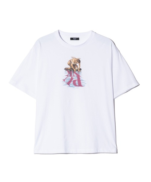 glamb（グラム）の「Angel PUNK T-Shirt / エンジェルパンクTシャツ（Tシャツ/カットソー・メンズ・ホワイト/チャコール・S/M/L）」の3枚目の写真