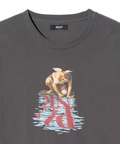 glamb（グラム）の「Angel PUNK T-Shirt / エンジェルパンクTシャツ（Tシャツ/カットソー・メンズ・ホワイト/チャコール・S/M/L）」の15枚目の写真