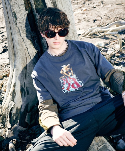 glamb（グラム）の「Angel PUNK T-Shirt / エンジェルパンクTシャツ（Tシャツ/カットソー・メンズ・ホワイト/チャコール・S/M/L）」の14枚目の写真