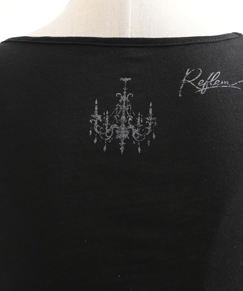 REFLEM（レフレム）の「『REFLEM/レフレム』クロスストラップVネックL/S Tee/ロングスリーブカットソー（Tシャツ/カットソー・レディース・ホワイト/ブラック・M/L）」の17枚目の写真