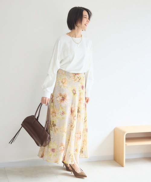 KATHARINE ROSS(キャサリンロス)の「プリーツフリルブラウス(シャツ/ブラウス・レディース・オフホワイト/ブラック・FREE)」の7枚目の写真