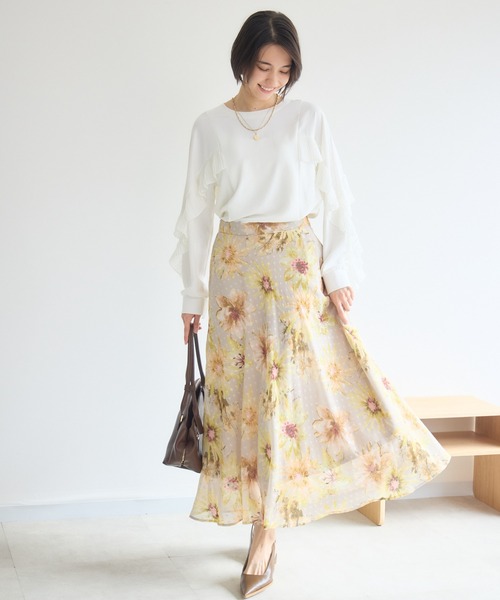 KATHARINE ROSS(キャサリンロス)の「プリーツフリルブラウス(シャツ/ブラウス・レディース・オフホワイト/ブラック・FREE)」の12枚目の写真