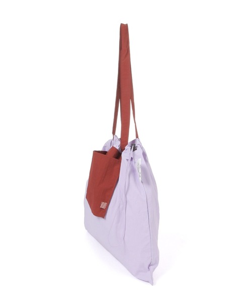 Fishs Eddy(フィッシュエディ)の「【FISHS EDDY(フィッシュエディ)】ポケッタブルエコバック(トートバッグ・レディース・グリーン/パープル・FREE)」の3枚目の写真