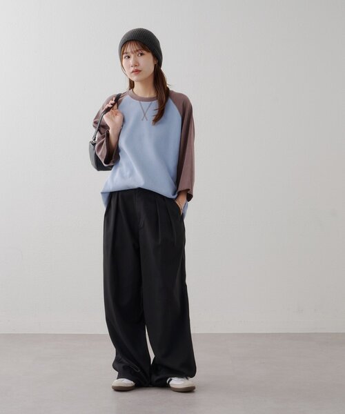 DISCOAT(ディスコート)の「【Enlude】製品加工ワッフルラグラン7分袖Tシャツ《ユニセックス》(Tシャツ/カットソー・レディース・サックスブルー/ブラック/パープル・LARGE/MEDIUM)」の18枚目の写真
