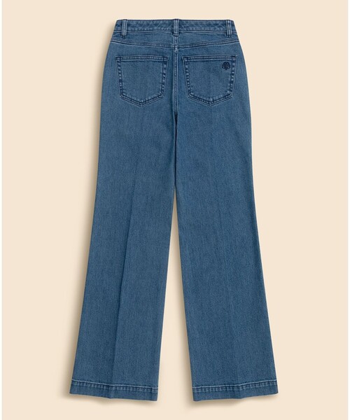 BROOKS BROTHERS（ブルックスブラザーズ）の「コットン　ピンタック　セミフレアレッグ　デニムパンツ（デニムパンツ・レディース・ブルー・0/4/6/8/2）」の2枚目の写真