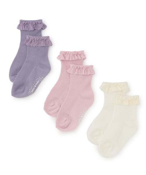 petit main(プティマイン)の「フリルソックス(ソックス/靴下・キッズ・ピンク/アイボリー/ブルーグレー・L/M/S/SS)」の8枚目の写真