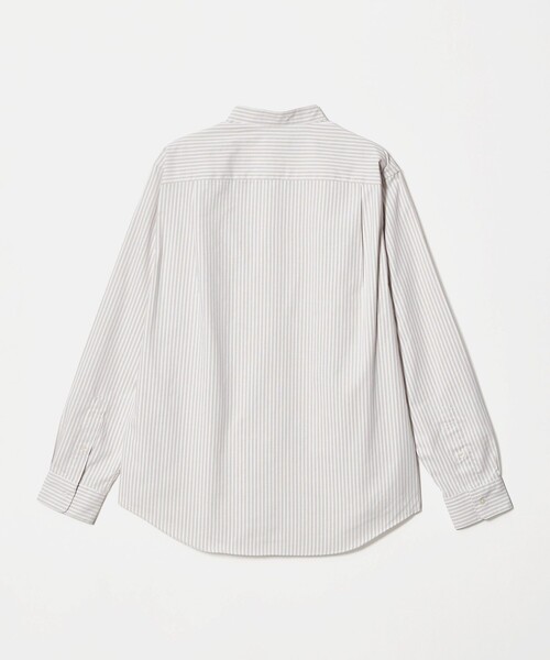 green label relaxing(グリーンレーベルリラクシング)の「MULTI FUNCTION ピンオックス バンドカラー 長袖シャツ -UVカット・吸水速乾・遮熱-(シャツ/ブラウス・メンズ・ベージュ/ホワイト/ライトグレー/ライトブルー・M/L/XL/S)」の12枚目の写真