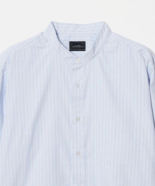 green label relaxing(グリーンレーベルリラクシング)の「MULTI FUNCTION ピンオックス バンドカラー 長袖シャツ -UVカット・吸水速乾・遮熱-(シャツ/ブラウス・メンズ・ベージュ/ホワイト/ライトグレー/ライトブルー・M/L/XL/S)」の17枚目の写真