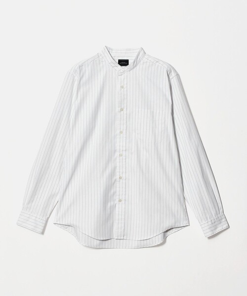 green label relaxing(グリーンレーベルリラクシング)の「MULTI FUNCTION ピンオックス バンドカラー 長袖シャツ -UVカット・吸水速乾・遮熱-(シャツ/ブラウス・メンズ・ベージュ/ホワイト/ライトグレー/ライトブルー・M/L/XL/S)」の19枚目の写真