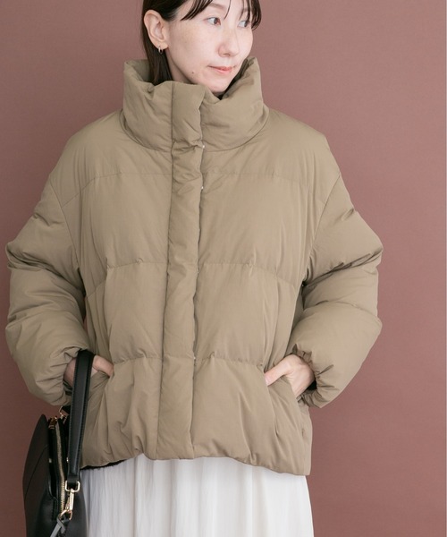 ITEMS URBANRESEARCH（アイテムズ アーバンリサーチ）の「フレンチダウン（ダウンジャケット/コート・レディース・ベージュ系その他/ブラック・FREE）」の12枚目の写真