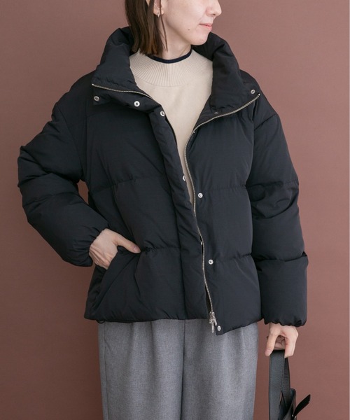 ITEMS URBANRESEARCH（アイテムズ アーバンリサーチ）の「フレンチダウン（ダウンジャケット/コート・レディース・ベージュ系その他/ブラック・FREE）」の3枚目の写真