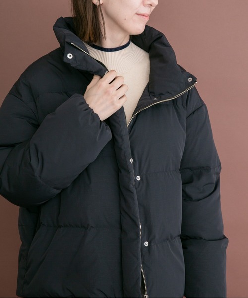 ITEMS URBANRESEARCH（アイテムズ アーバンリサーチ）の「フレンチダウン（ダウンジャケット/コート・レディース・ベージュ系その他/ブラック・FREE）」の4枚目の写真