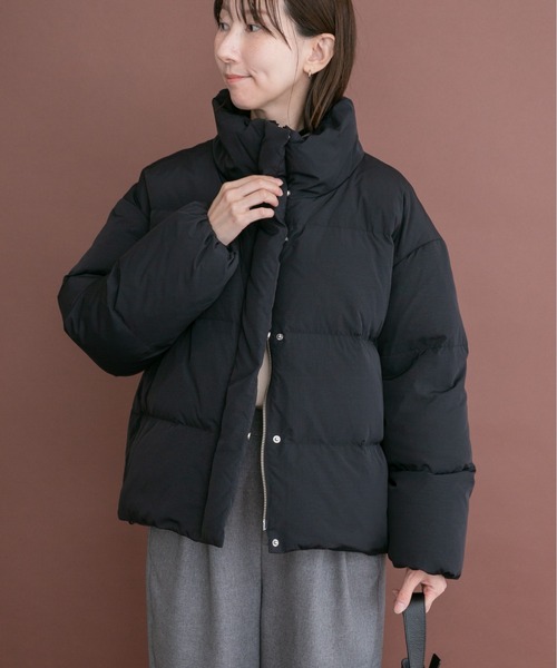 ITEMS URBANRESEARCH（アイテムズ アーバンリサーチ）の「フレンチダウン（ダウンジャケット/コート・レディース・ベージュ系その他/ブラック・FREE）」の7枚目の写真