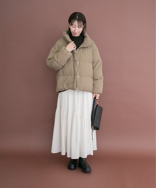 ITEMS URBANRESEARCH（アイテムズ アーバンリサーチ）の「フレンチダウン（ダウンジャケット/コート・レディース・ベージュ系その他/ブラック・FREE）」の15枚目の写真