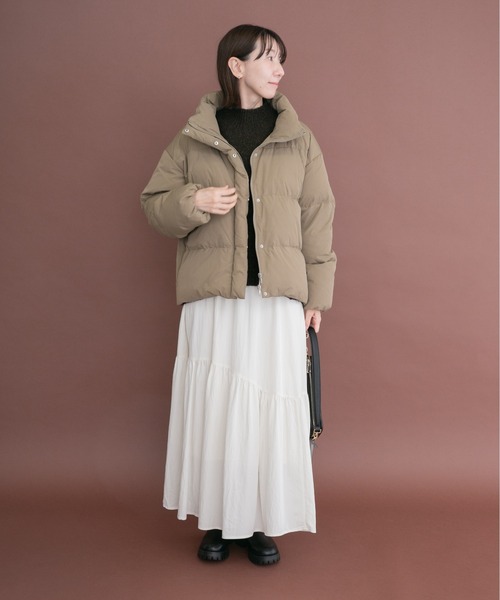 ITEMS URBANRESEARCH（アイテムズ アーバンリサーチ）の「フレンチダウン（ダウンジャケット/コート・レディース・ベージュ系その他/ブラック・FREE）」の16枚目の写真
