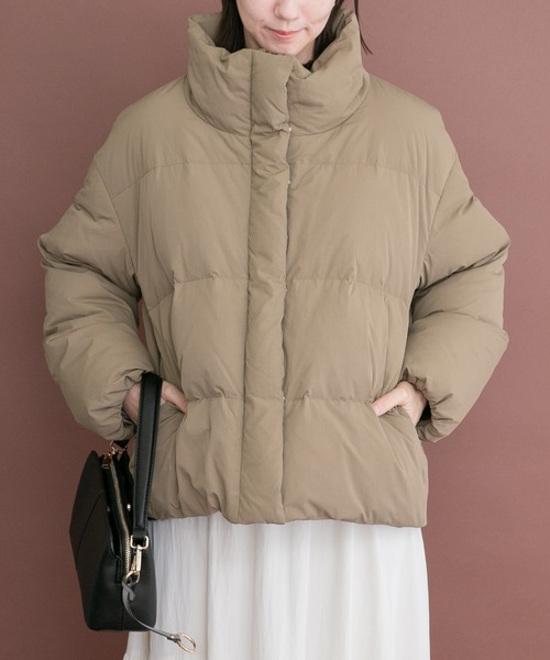 ITEMS URBANRESEARCH（アイテムズ アーバンリサーチ）の「フレンチダウン（ダウンジャケット/コート・レディース・ベージュ系その他/ブラック・FREE）」の10枚目の写真