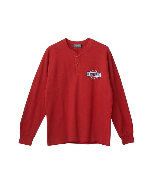 HYSTERIC GLAMOUR(ヒステリックグラマー)の「DIAMOND LOGO ヘンリーネックスウェット(スウェット・メンズ・レッド/ブラック/ホワイト・LARGE/X-LARGE/MEDIUM/SMALL)」の3枚目の写真
