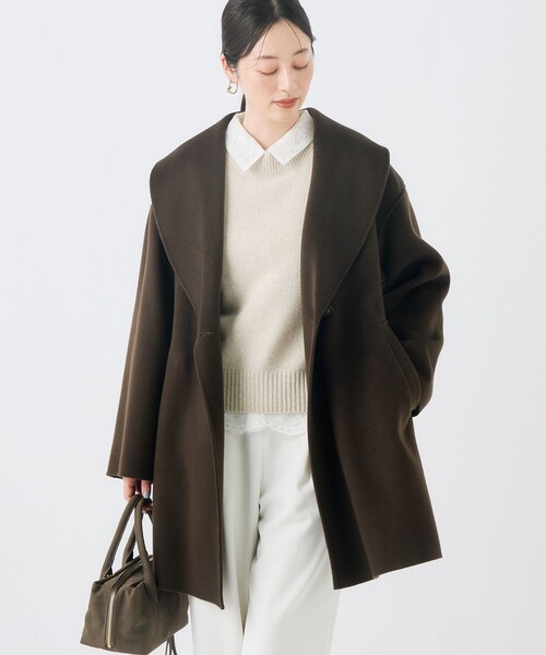 NOLLEY’S（ノーリーズ）の「リバーコート（ダッフルコート・レディース・オフホワイト/ブラック/ブラウン・38）」の3枚目の写真