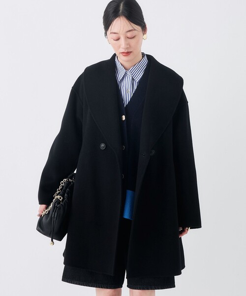 NOLLEY’S（ノーリーズ）の「リバーコート（ダッフルコート・レディース・オフホワイト/ブラック/ブラウン・38）」の2枚目の写真