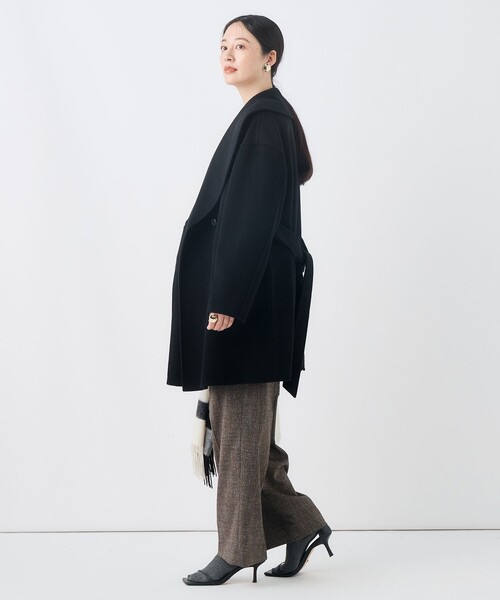 NOLLEY’S（ノーリーズ）の「リバーコート（ダッフルコート・レディース・オフホワイト/ブラック/ブラウン・38）」の11枚目の写真