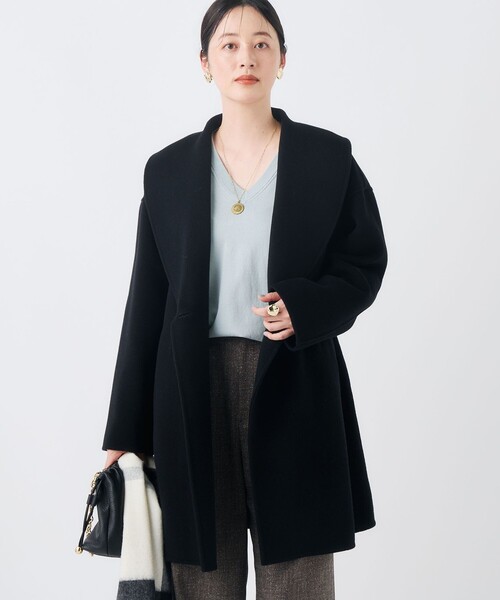 NOLLEY’S（ノーリーズ）の「リバーコート（ダッフルコート・レディース・オフホワイト/ブラック/ブラウン・38）」の14枚目の写真