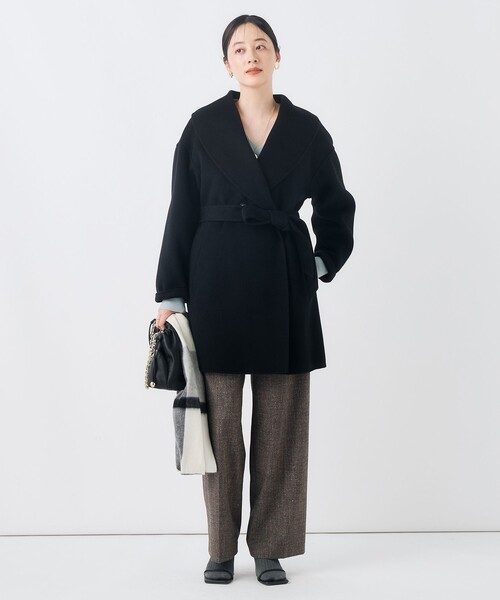 NOLLEY’S（ノーリーズ）の「リバーコート（ダッフルコート・レディース・オフホワイト/ブラック/ブラウン・38）」の19枚目の写真