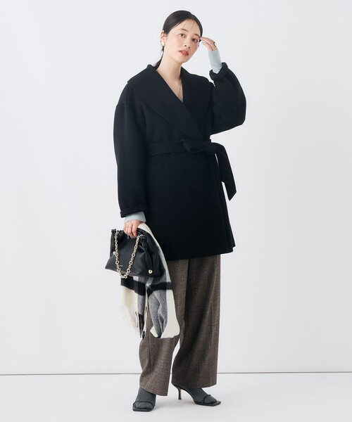 NOLLEY’S（ノーリーズ）の「リバーコート（ダッフルコート・レディース・オフホワイト/ブラック/ブラウン・38）」の20枚目の写真